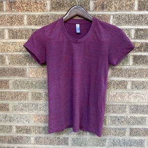American Apparel The Track Shirt Vintage Maroon T Shirt